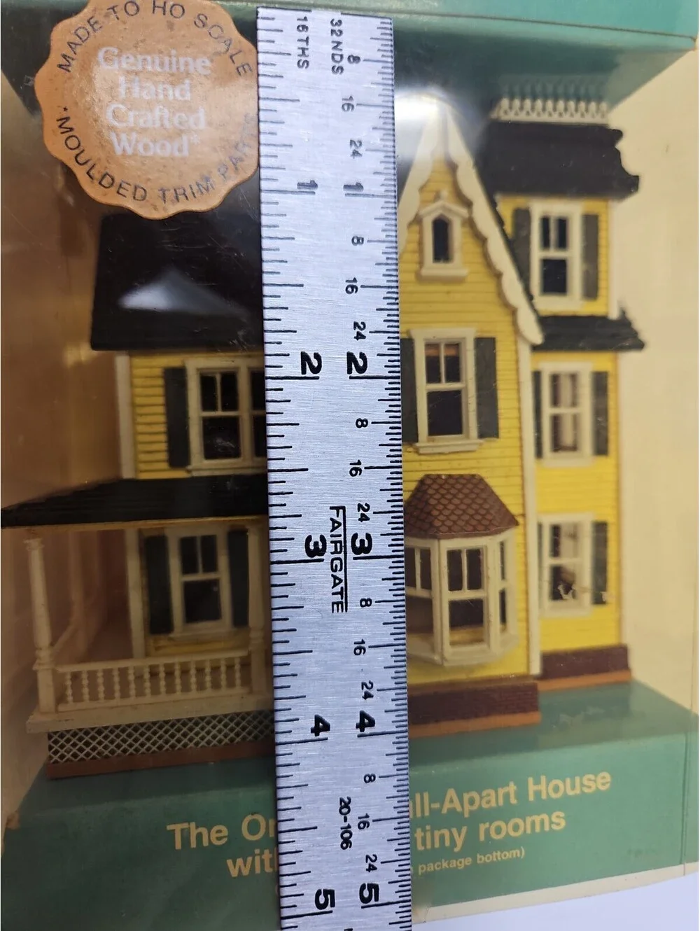 Wood Dollhouse Miniature 1:144 Scale Victorian House Vintage Millie Meter August